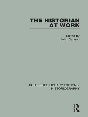 cover image of The Historian At Work
